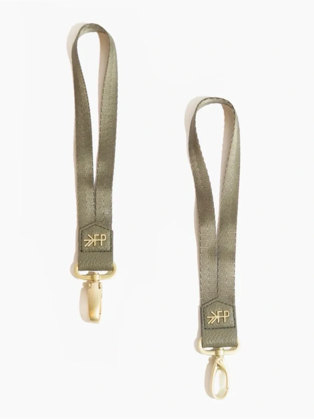 NWT Sage Freshly Picked Stroller Clips for Diaper Bag set 2 NIB Gold Hardware